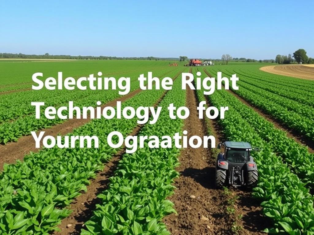  Selecting the Right Technology for Your Farm Operation. Checklist: Steps to Select and Implement Technology