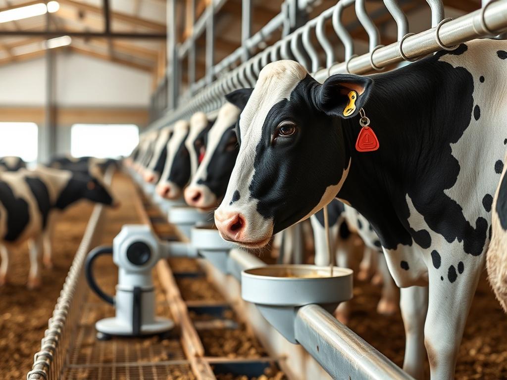  Automatisierung im Stall: Melkroboter und Fütterungssysteme. Tierwohl und Gesundheitsmonitoring durch Automatisierung