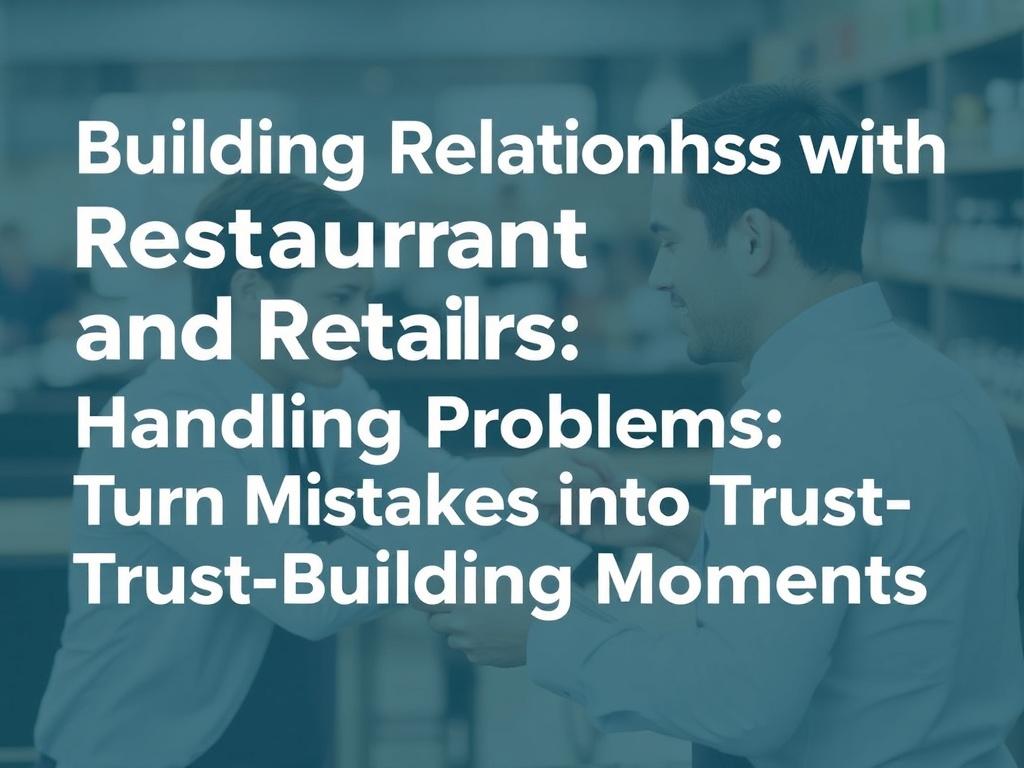  Building Relationships with Restaurants and Retailers. Handling Problems: Turn Mistakes into Trust-Building Moments