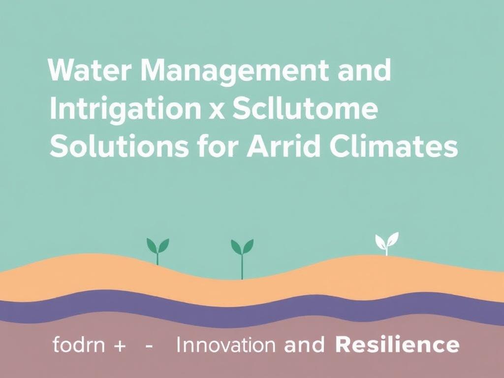 Water Management and Irrigation Solutions for Arid Climates. Looking Ahead: Innovation and Resilience