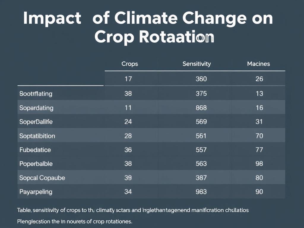  Impact du Changement Climatique sur son Assolement. Tableau : Sensibilité des cultures aux facteurs climatiques et implications pour l'assolement